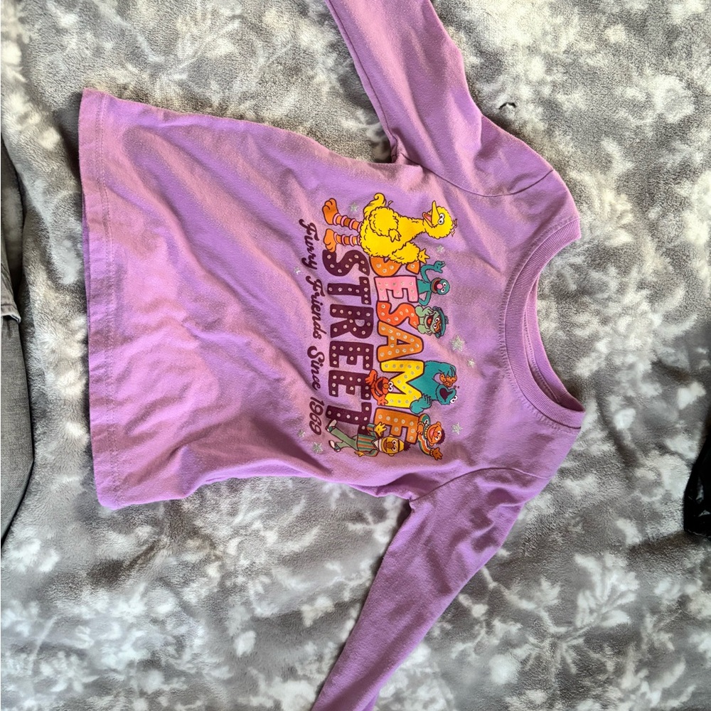 Sesame Street Kids Long Sleeve Tee - Lavender
